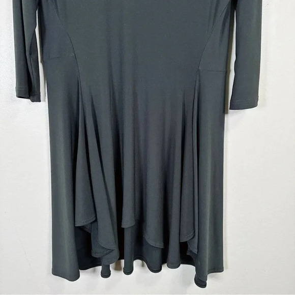 Sympli Hi Low Assymetric Three Quarter Sleeve Tunic  Grey Sage - Picture 7 of 16
